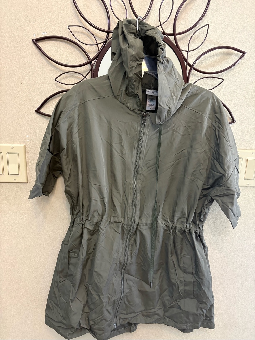 Champion Olive Green Hooded Utility Jacket for Women